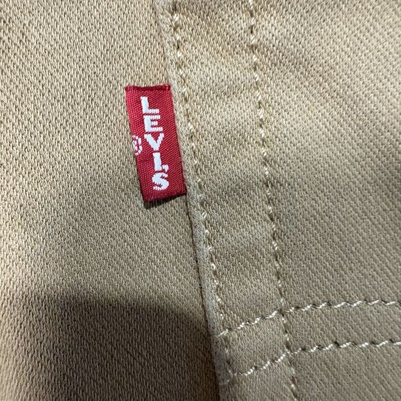Levi’s 502 Warm Jeans Mens 33x32 Big E Taper Fit Khaki Stretch Casual Pants - Picture 3 of 15